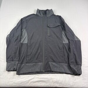 Lululemon Jacket Mens Large Black Gray Full Zip Athleisure Slim Fit Performance